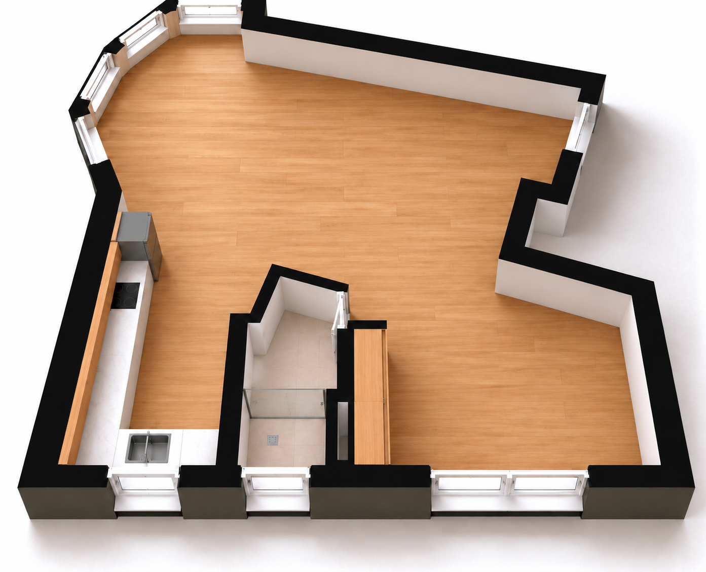Plano de la vivienda Vivienda Modelo sin amueblar